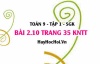 Bài 2.10 trang 35 Toán 9 tập 1 Kết nối tri thức